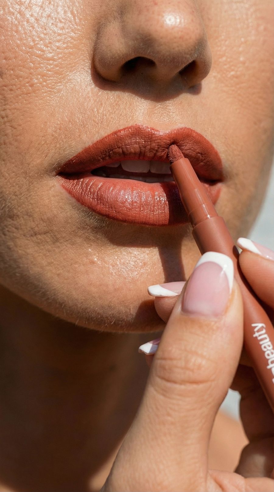 Lip liner close up